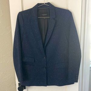 Banana Republic navy tweed blazer